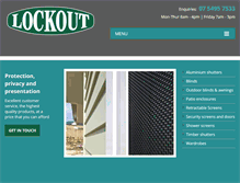 Tablet Screenshot of lockout.com.au
